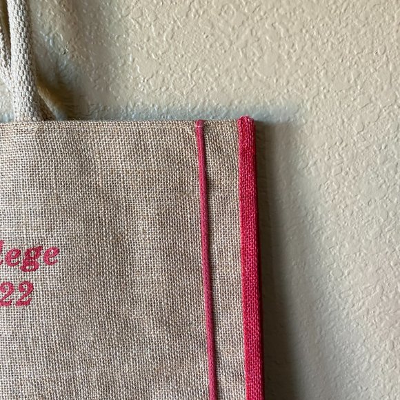 Spelman College Class of 2022 Burlap Shoulder Tote Eco Friendly Shopping Bag - Picture 4 of 14